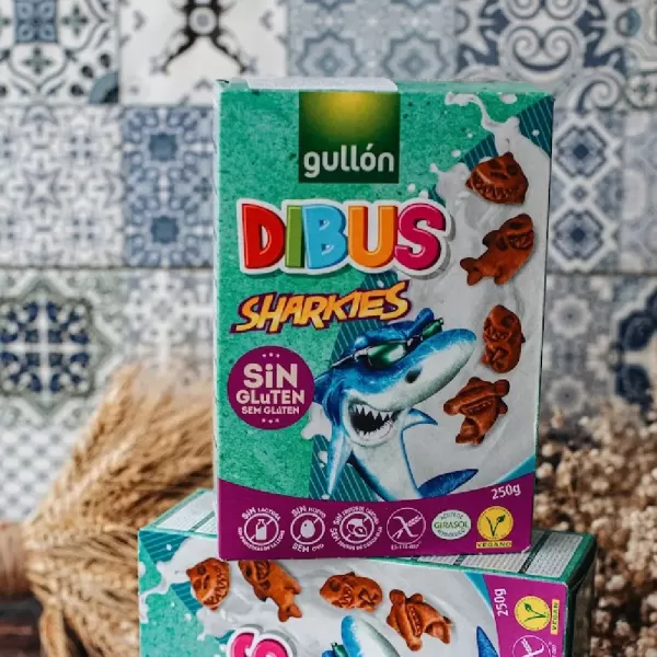 Печиво GULLON Sin Gluten Dibus Sharkies без глютену, 250 г Печиво GULLON Sin Gluten Dibus Sharkies без глютену, 250 г