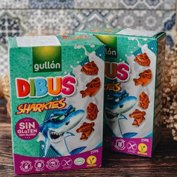 Печиво GULLON Sin Gluten Dibus Sharkies без глютену, 250 г