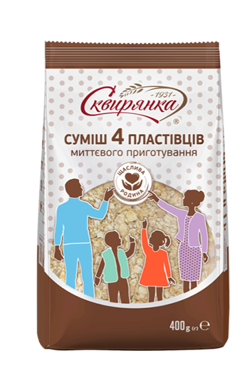 СУМІШ 4 ПЛАСТІВЦІВ МИТТЄВОГО ПРИГОТУВАННЯ СУМІШ 4 ПЛАСТІВЦІВ МИТТЄВОГО ПРИГОТУВАННЯ