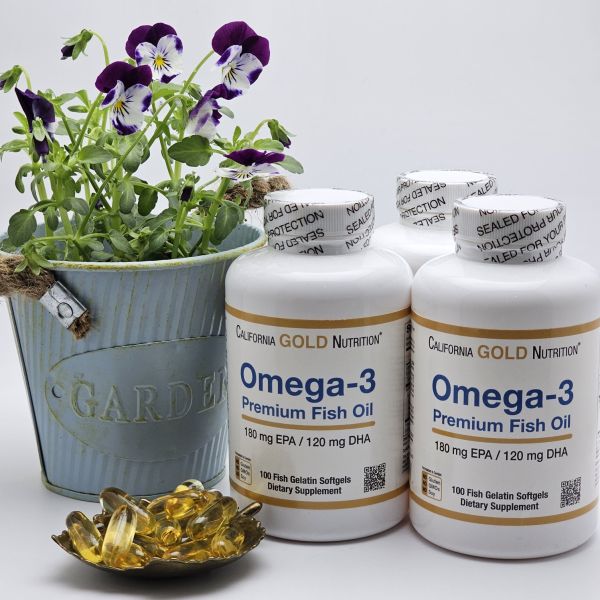 Жирні кислоти Омега 3 California Gold Nutrition Omega-3 Premium Fish Oil 100 капсул Жирні кислоти Омега 3 California Gold Nutrition Omega-3 Premium Fish Oil 100 капсул