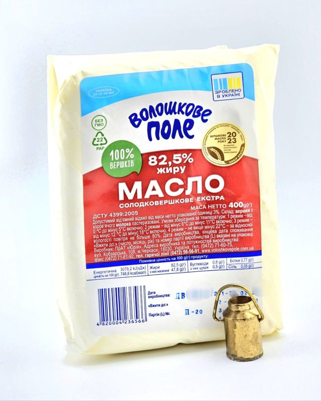 Масло Волошкове поле Екстра солодковершкове 82.5% 400 г