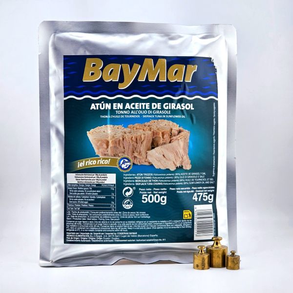 Тунець BayMar Atun de Girasol у соняшниковій олії в фользі 500г, Іспанія Тунець BayMar Atun de Girasol у соняшниковій олії в фользі 500г, Іспанія