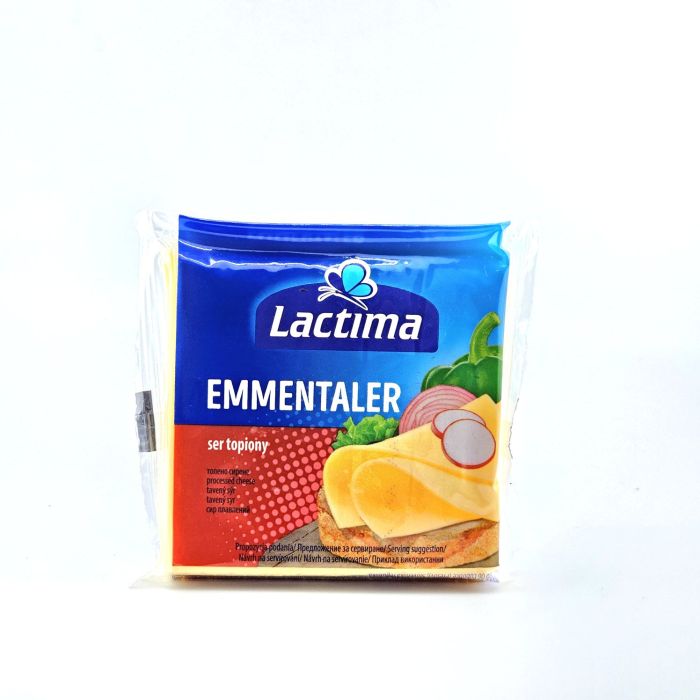 Сир тостовий плавлений Lactima Emmentaler Ементалер слайси для бутербродів 8шт 130г