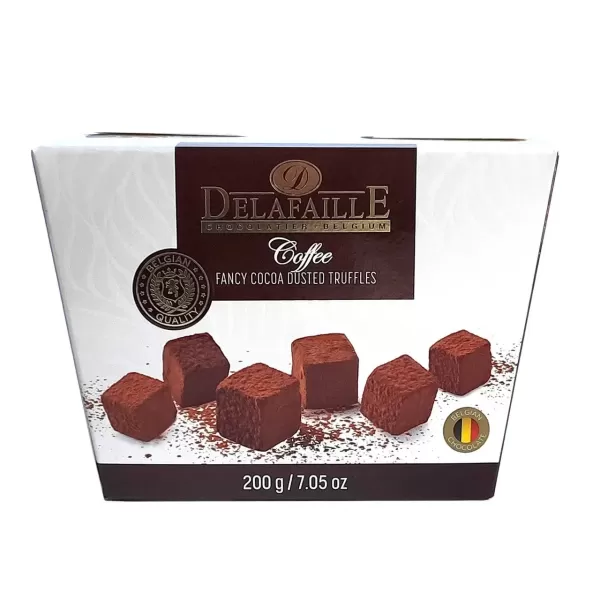 Цукерки трюфель Delafaille Coffee зі смаком кави, 200г Цукерки трюфель Delafaille Coffee зі смаком кави, 200г