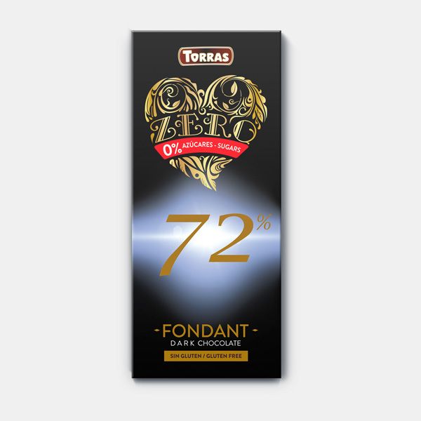 Чорний шоколад Torras ZERO 72% какао 100 г без цукру Чорний шоколад Torras ZERO 72% какао 100 г без цукру