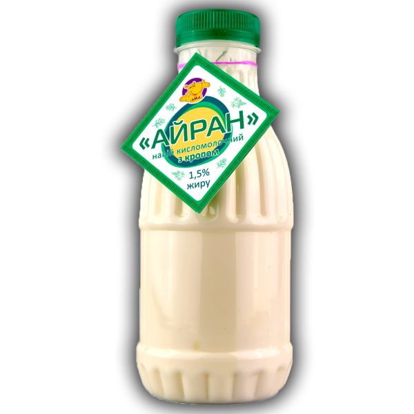 Напій кисломолочний "Айран з маслом кропу" 1,5% жиру 300г Напій кисломолочний "Айран з маслом кропу" 1,5% жиру 300г