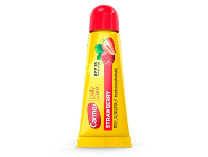 Carmex, щоденний догляд, зволожуючий бальзам для губ, полуниця, SPF 15, 10 г