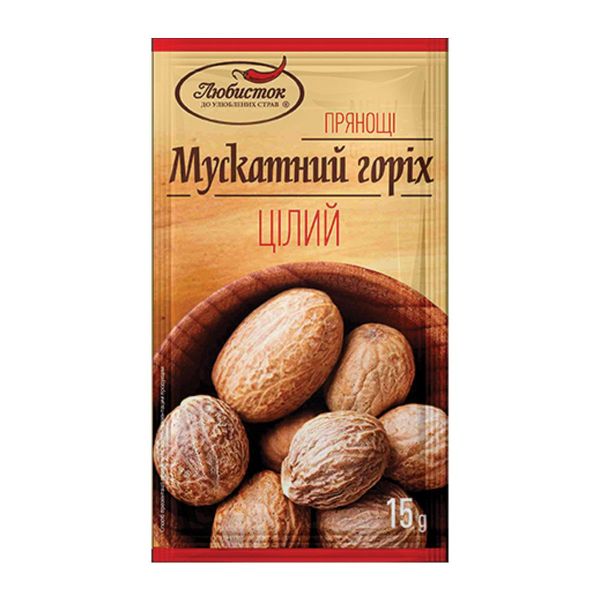 Мускатний горіх цілий Любисток 15г Мускатний горіх цілий Любисток 15г