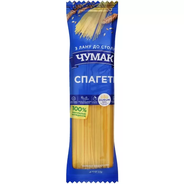 Вироби макаронні Чумак Спагеті 400 г Вироби макаронні Чумак Спагеті 400 г