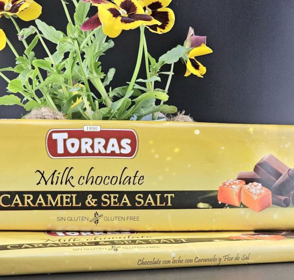 Шоколад молочний з карамеллю та морською сіллю Torras Caramel & Sea Salt Шоколад молочний з карамеллю та морською сіллю Torras Caramel & Sea Salt