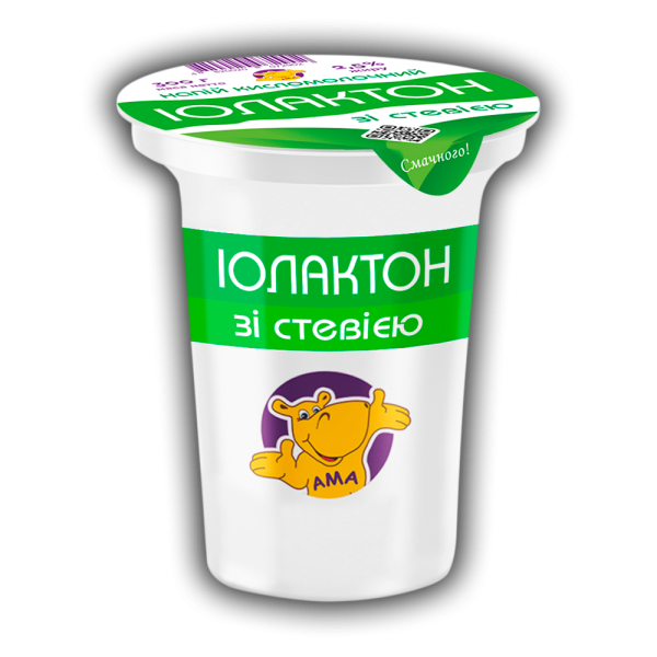 Напій кисломолочний Іолактон зі стевією 2,5% жиру 300г Напій кисломолочний Іолактон зі стевією 2,5% жиру 300г