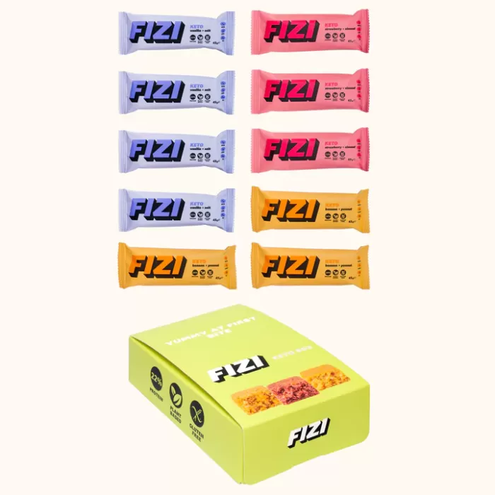 Батончики FIZI Keto mix box x10 шт