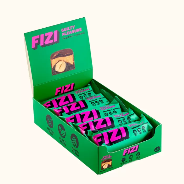 Батончики FIZI Hazelnut + Caramel x10 шт