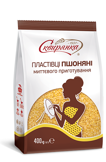 ПЛАСТІВЦІ ПШОНЯНІ МИТТЄВОГО ПРИГОТУВАННЯ