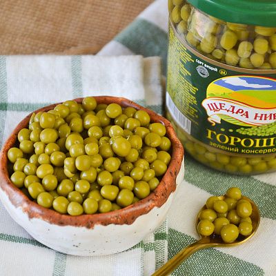 Горошок зелений консервований "Щедра Нива"